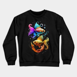 Colored Fish Crewneck Sweatshirt